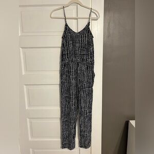 Loft navy blue and white summer jumpsuit. Size XS. Good condition!